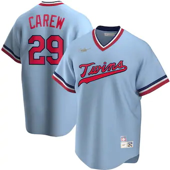 mens nike rod carew light blue minnesota twins road coopers